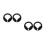 4Pcs Durable Pull Rings Black ABS Fitness Rings for Exercise 4