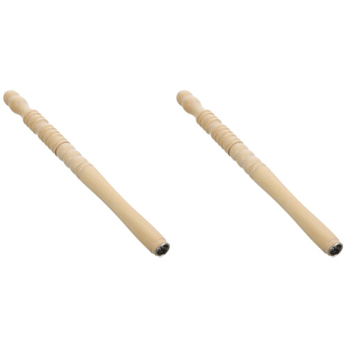 2Pcs Bamboo Pencil Lengthener Extender Khaki Compact Art Tools Holder 2
