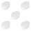 5Pcs White Foam Cake Dummies Oval Shape for Cake Decorating Practice 4