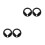 4Pcs Durable Pull Rings Black ABS Fitness Rings for Exercise 5