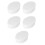 5Pcs White Foam Cake Dummies Oval Shape for Cake Decorating Practice 10