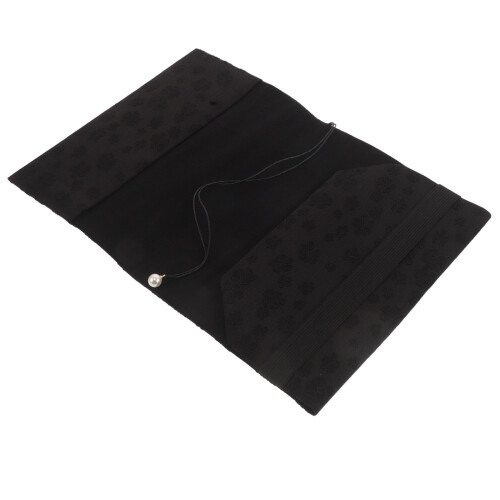 2Pcs Elegant Black Fabric Book Protector Case for A5 Notebooks 2
