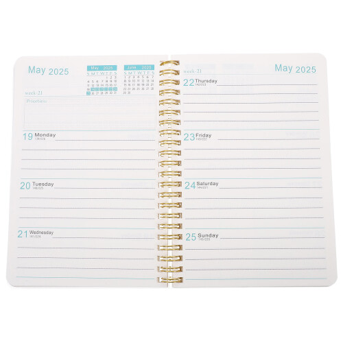 2Pcs Black Wirebound Notepad Student Planner with Lined Pages