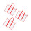 3Pcs Clear PVC Poster Organizer Bags Red with Handle Large Capacity 8