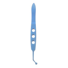 2Pcs Portable Blue Metal Eyelid Compressor Eyelid Tweezers for Women