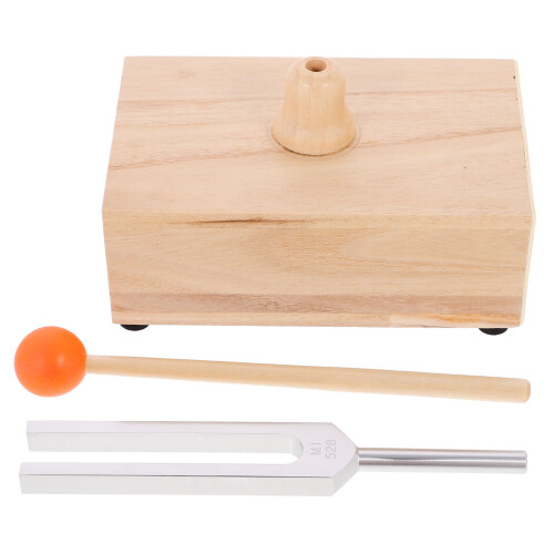 2Sets Sound fork Set with Beige Wooden Resonator