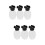 6Sets Assorted Color Plastic Storage Bottles Durable Beads Containers 9