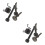2Sets Durable Black Steel Air Hammer Pneumatic Rivet Tool Set 9