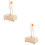 2Sets Sound fork Set with Beige Wooden Resonator 8