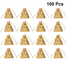 200Pcs Golden Jewelry Gift Bundle Bags Lightweight Organizer for Home