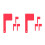 8Pcs Durable Red Acrylic Mailbox Flag Replacements for Outdoor Use 5
