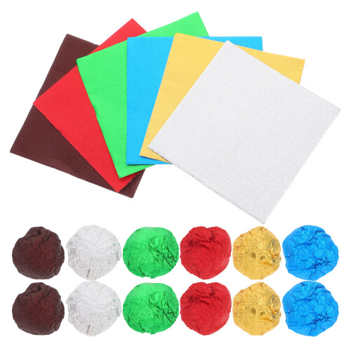 1200Pcs Assorted Aluminum Foil Wrappers for Candy Chocolate Decoration 1