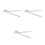 3Pcs Stainless Steel Protractor Ruler Silver Rustproof Angle Finder 5