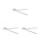 3Pcs Stainless Steel Protractor Ruler Silver Rustproof Angle Finder 4