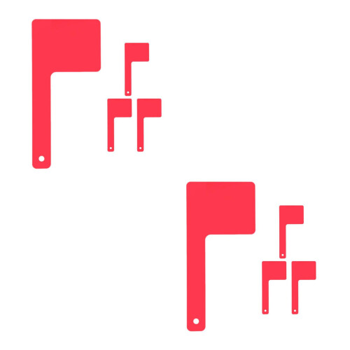 8Pcs Durable Red Acrylic Mailbox Flag Replacements for Outdoor Use 2