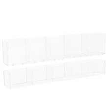 3Sets Wall Mounted Acrylic Straw Holder for Cupboard Counter Organizer