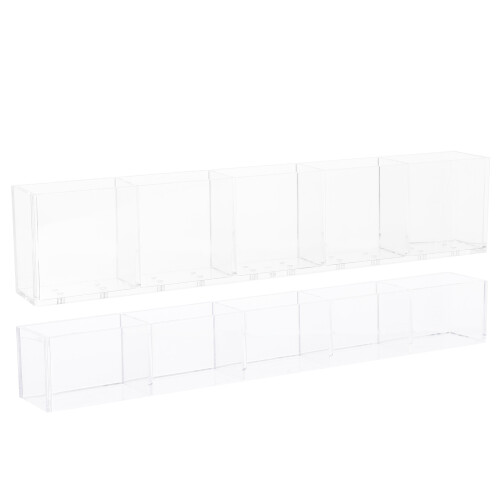 3Sets Wall Mounted Acrylic Straw Holder for Cupboard Counter Organizer