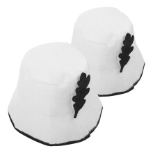 4Pcs White Felt Sauna Hats Soft Comfortable Steam Caps for Men & Women