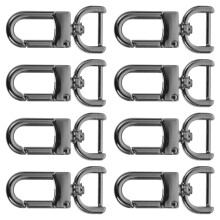 24Pcs Durable Black Metal Swivel Snap Hooks for Purse Strap Connectors