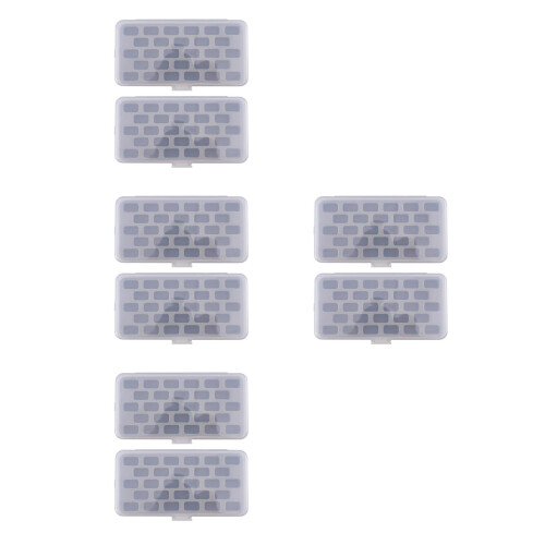8Pcs Compact Grey Plastic Bobbin Storage Box with Sponge for Sewing 2