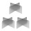 3Pcs Stainless Steel Pot Divider for Hot Pot Restaurant Use 4