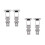 4Pcs Practical Stainless Steel Toggle Buckle Hasp Silver for Equipment 8