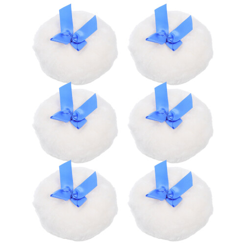 12Pcs Powder Puff with Bow, Soft Plush Material for Delicate Skin Use 1