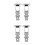 4Pcs Practical Stainless Steel Toggle Buckle Hasp Silver for Equipment 5