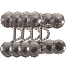 8Sets Nail-Free Jeans Buckles Black Adjustable Waist Buttons for Women
