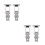 4Pcs Practical Stainless Steel Toggle Buckle Hasp Silver for Equipment 3