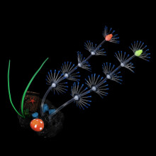 2Pcs Blue Silicone Simulation Water Grass Aquarium Decoration