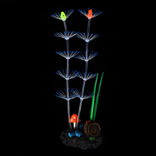 2Pcs Blue Silicone Simulation Water Grass Aquarium Decoration 1