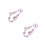 2Pcs Trendy Multi Handmade Beaded Phone Charm Strap Keychain Pendant 6