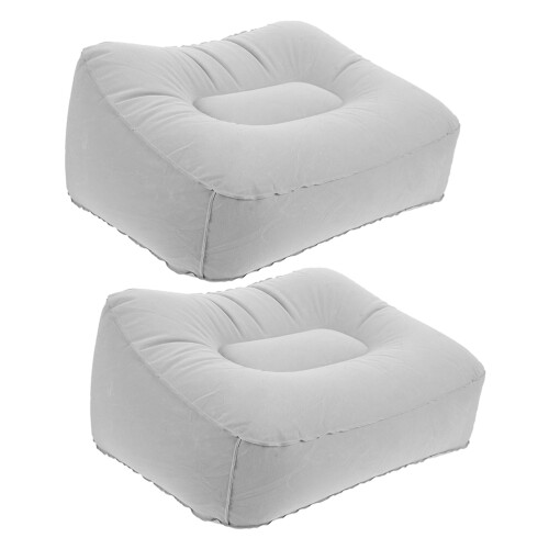 10Pcs Lightweight Inflatable Foot Rest Cushion Grey Portable