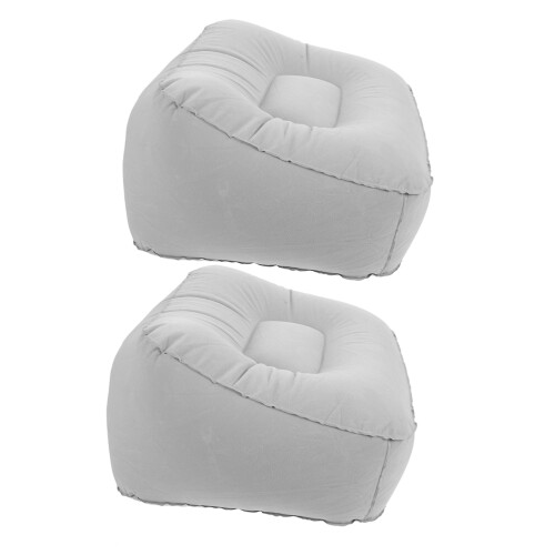 10Pcs Lightweight Inflatable Foot Rest Cushion Grey Portable 2