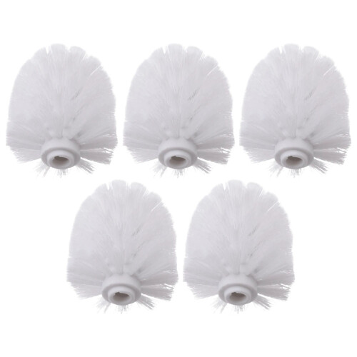 10Pcs Household Plastic Toilet Brush Replacement Heads White 1