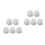 10Pcs Household Plastic Toilet Brush Replacement Heads White 6