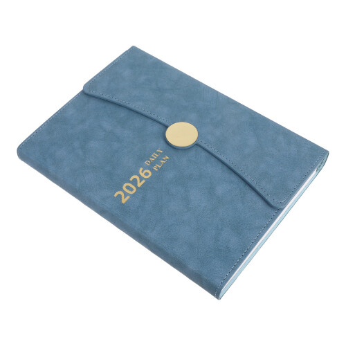 2Pcs Versatile Daily Planner Notebook Sky-Blue PU Cover with Calendar 1
