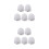 10Pcs Household Plastic Toilet Brush Replacement Heads White 9