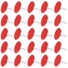 100Pcs Weather Resistant Red Reflective Thumb Tacks for Trail Markers