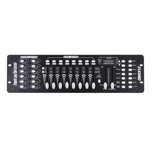 2Pcs Dmx Lighting Console Panel Black for Stage 12 Fixtures 16 Channel