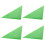 12Pcs Durable Green Foosball Table Triangle Corner Edge Protectors 2