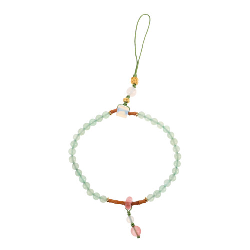 5Pcs Handmade Light Green Beaded Phone Chain Strap for Mobile Pendant 2