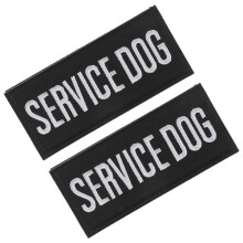 4Pcs Applique Badge Embroidered Patches Black Fabric for Pet Training