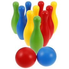 2Sets Kids Bowling Game Set Pe Bowling Pins and Balls Indoor Party Toy