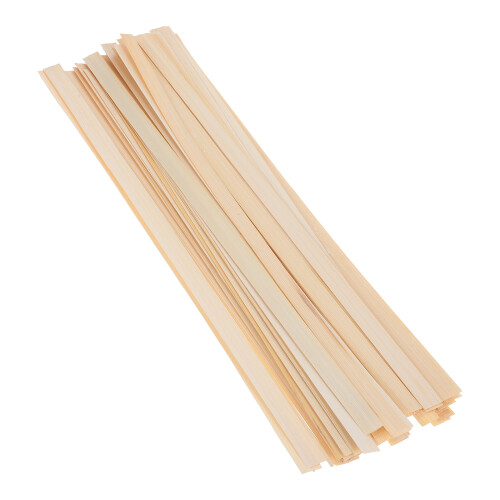 200Pcs Beige Bamboo Weaving Strips for DIY Crafts Flat Bamboo Sticks 1