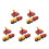 5Pcs Red Plastic Electric Train Toy Set for Kids Skill Development Fun 7