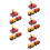 5Pcs Red Plastic Electric Train Toy Set for Kids Skill Development Fun 6