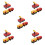 5Pcs Red Plastic Electric Train Toy Set for Kids Skill Development Fun 5