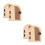 4Pcs Khaki Wood Outlet Cover Shelf Childproof Switch Protector Decor 5